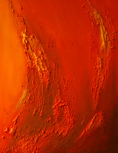  *RED WAVE* peinture contemporaine abstraite, 80 cm x 60 cm 