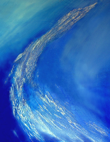  *BLUE SWAN* peinture contemporaine abstraite, 80 cm x 60 cm 