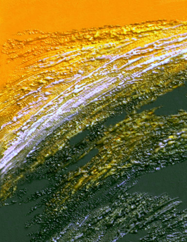  *YELLOW WAVE* peinture contemporaine abstraite, 80 cm x 60 cm 